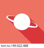 UFO Icon with a long shadow. Стоковая иллюстрация, агентство Ingram Publishing / Фотобанк Лори