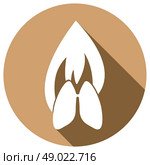 Icon Lungs with a long shadow. Стоковая иллюстрация, агентство Ingram Publishing / Фотобанк Лори