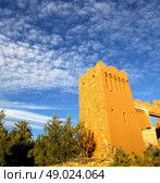africa  in histoycal maroc  old construction  and the blue cloudy  sky. Стоковое фото, агентство Ingram Publishing / Фотобанк Лори