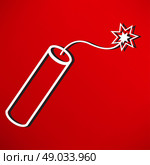 TNT dynamite bomb with burning fuse. Стоковая иллюстрация, агентство Ingram Publishing / Фотобанк Лори