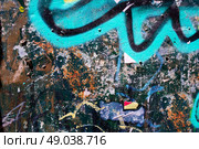 urban graffiti textures with old paper and mixed colors. Стоковое фото, агентство Ingram Publishing / Фотобанк Лори