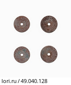 Rusty washers close-up, old, metal, spare parts, object, consumables, repair. Стоковое фото, фотограф Иван Грушевич / Фотобанк Лори