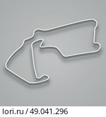 Silverstone Circuit for motorsport and autosport. Стоковая иллюстрация, иллюстратор Максим Гребешков / Фотобанк Лори