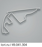 Yas Marina Circuit for motorsport and autosport. Стоковая иллюстрация, иллюстратор Максим Гребешков / Фотобанк Лори