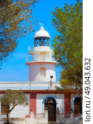 Sant Antonio Cape Lighthouse in Javea Denia in Alicante of Spain. Стоковое фото, агентство Ingram Publishing / Фотобанк Лори