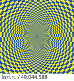 Psychedelic optical spiral with radial rays, Стоковая иллюстрация, иллюстратор Максим Гребешков / Фотобанк Лори