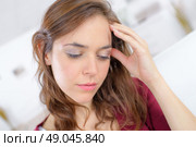 I’ve got a headache. Стоковое фото, агентство Ingram Publishing / Фотобанк Лори
