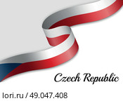 Waving ribbon flag. Стоковая иллюстрация, иллюстратор Максим Гребешков / Фотобанк Лори