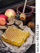 Still life with honeycombs. Стоковое фото, агентство Ingram Publishing / Фотобанк Лори