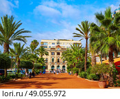 Ayuntamiento Lloret de Mar at Jacint Verdaguer passeig promenade City Hall Costa Brava of Catalonia Spain. Стоковое фото, агентство Ingram Publishing / Фотобанк Лори