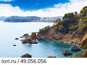 Cami de Ronda track at Lloret de Mar of Costa Brava Catalonia Punta des Calafats. Стоковое фото, агентство Ingram Publishing / Фотобанк Лори