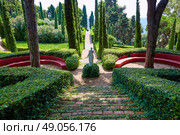Santa Clotilde gardens in Lloret de Mar at Costa Brava of Catalonia Girona Spain. Стоковое фото, агентство Ingram Publishing / Фотобанк Лори