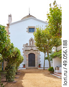 Santa Cristina Ermita hermitage in Lloret de Mar at Costa Brava of Catalonia Spain. Стоковое фото, агентство Ingram Publishing / Фотобанк Лори
