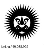 Cut leo head from simples shapes. Стоковая иллюстрация, агентство Ingram Publishing / Фотобанк Лори