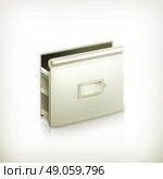 Open card catalog, vector icon. Стоковая иллюстрация, агентство Ingram Publishing / Фотобанк Лори