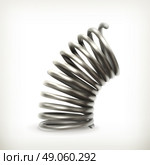 Elastic metal spring, vector. Стоковая иллюстрация, агентство Ingram Publishing / Фотобанк Лори