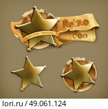 Sheriff, retro icon. Стоковая иллюстрация, агентство Ingram Publishing / Фотобанк Лори
