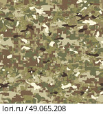 Seamless multi terrain camouflage pattern vector background tile. Стоковая иллюстрация, агентство Ingram Publishing / Фотобанк Лори