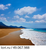 Cofete Fuerteventura Barlovento beach at Canary Islands of Spain. Стоковое фото, агентство Ingram Publishing / Фотобанк Лори