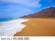 Cofete Fuerteventura Barlovento beach at Canary Islands of Spain. Стоковое фото, агентство Ingram Publishing / Фотобанк Лори