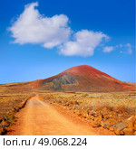 Lajares La Caldera mountain Fuerteventura at Canary Islands of Spain. Стоковое фото, агентство Ingram Publishing / Фотобанк Лори