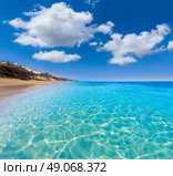 Morro Jable beach Fuerteventura at Canary Islands of Spain. Стоковое фото, агентство Ingram Publishing / Фотобанк Лори