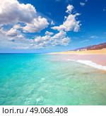 Morro Jable Matorral beach Jandia in Pajara of Fuerteventura at Canary Islands. Стоковое фото, агентство Ingram Publishing / Фотобанк Лори