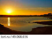 El Cotillo la Concha Beach sunset Fuerteventura at Canary Islands of Spain. Стоковое фото, агентство Ingram Publishing / Фотобанк Лори