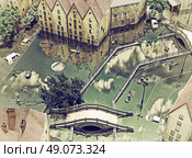 An flooding town. 3d concept. Стоковое фото, агентство Ingram Publishing / Фотобанк Лори