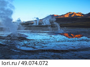 Geyser field El Tatio in Atacama desert, Chile. Стоковое фото, агентство Ingram Publishing / Фотобанк Лори