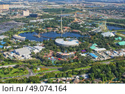 Aerial view of the one of seventh-most visited amusement park in the United States, Orlando, Florida, USA. Стоковое фото, агентство Ingram Publishing / Фотобанк Лори
