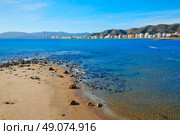 Cullera Playa los Olivos beach in Mediterranean Valencia at Spain. Стоковое фото, агентство Ingram Publishing / Фотобанк Лори