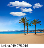 Cullera Playa los Olivos beach in Mediterranean Valencia at Spain. Стоковое фото, агентство Ingram Publishing / Фотобанк Лори