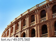Valencia bullring Plaza de Toros in Xativa street of Spain. Стоковое фото, агентство Ingram Publishing / Фотобанк Лори