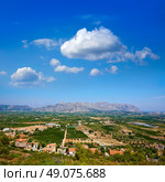 Segaria mountains from Benidoleig in Alicante of Spain. Стоковое фото, агентство Ingram Publishing / Фотобанк Лори