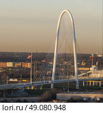 Margaret Hunt Hill Bridge, Dallas, Texas, USA. Стоковое фото, агентство Ingram Publishing / Фотобанк Лори