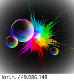 colorful blot, EPS10 with transparency and mesh. Стоковая иллюстрация, агентство Ingram Publishing / Фотобанк Лори