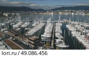 Yacht boats in marina Split Croatia (2023 год). Стоковое видео, видеограф Михаил Коханчиков / Фотобанк Лори