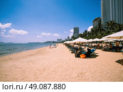 Nha Trang coastal city, beautiful coastline. An attractive vacation destination in central Vietnam. Редакционное фото, фотограф Андрей Иванов / Фотобанк Лори