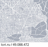 Abstract city plan.  Editable vector street map of a fictional generic town. Abstract urban background.. Abstract city plan. Стоковая иллюстрация, агентство Ingram Publishing / Фотобанк Лори