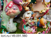 Fallas fest popular figures will burn in March 19 th night yearly. Стоковое фото, агентство Ingram Publishing / Фотобанк Лори