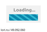 Loading Icon. Loading progress bar design style. Download and loader, progress bar website, upload interface, web indication, load internet vector illustration. Стоковая иллюстрация, агентство Ingram Publishing / Фотобанк Лори