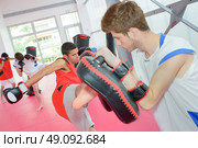 Kick boxing class. Стоковое фото, агентство Ingram Publishing / Фотобанк Лори