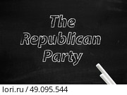 The Republican Party written on board. Стоковое фото, агентство Ingram Publishing / Фотобанк Лори