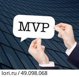 MVP written in a speechbubble. Стоковое фото, агентство Ingram Publishing / Фотобанк Лори