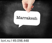 Marrakesh written on a speechbubble. Стоковое фото, агентство Ingram Publishing / Фотобанк Лори