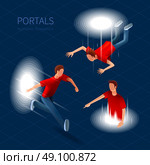 Way Out Portals Set. Way Out Portals Icons Set. Way Out Portals Vector Illustration.Portals Decorative Set. Portals  Design Set. Portals Isometric Isolated Set. Стоковая иллюстрация, агентство Ingram Publishing / Фотобанк Лори