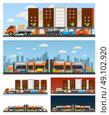 Shopping Mall And City Compositions. Shopping mall and city orthogonal compositions set with food and clothes symbols flat isolated vector illustration . Стоковая иллюстрация, агентство Ingram Publishing / Фотобанк Лори