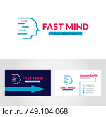 Business Card Logo Design Template Printable. Easy to create online and personalize business card logo design printable with your own tagline vector illustration . Стоковая иллюстрация, агентство Ingram Publishing / Фотобанк Лори