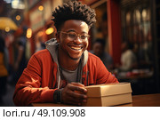 Radiant Smiles at the Cozy Café: An Evening of Warmth and Stories. Стоковое AI-изображение, AI-художник Данила Большаков / Фотобанк Лори